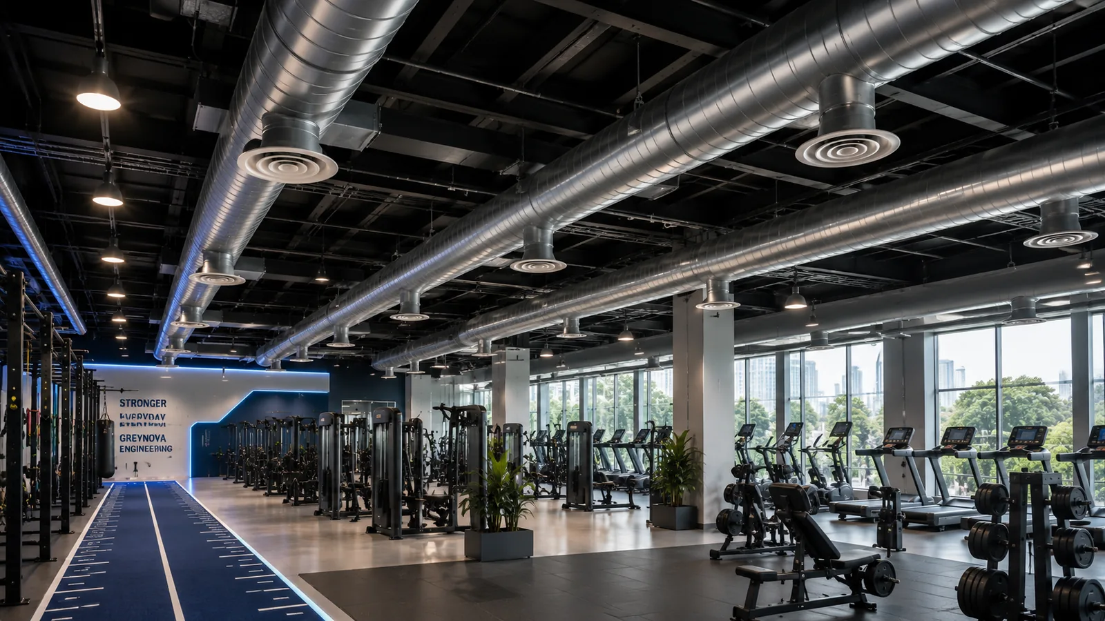 Gym HVAC installation