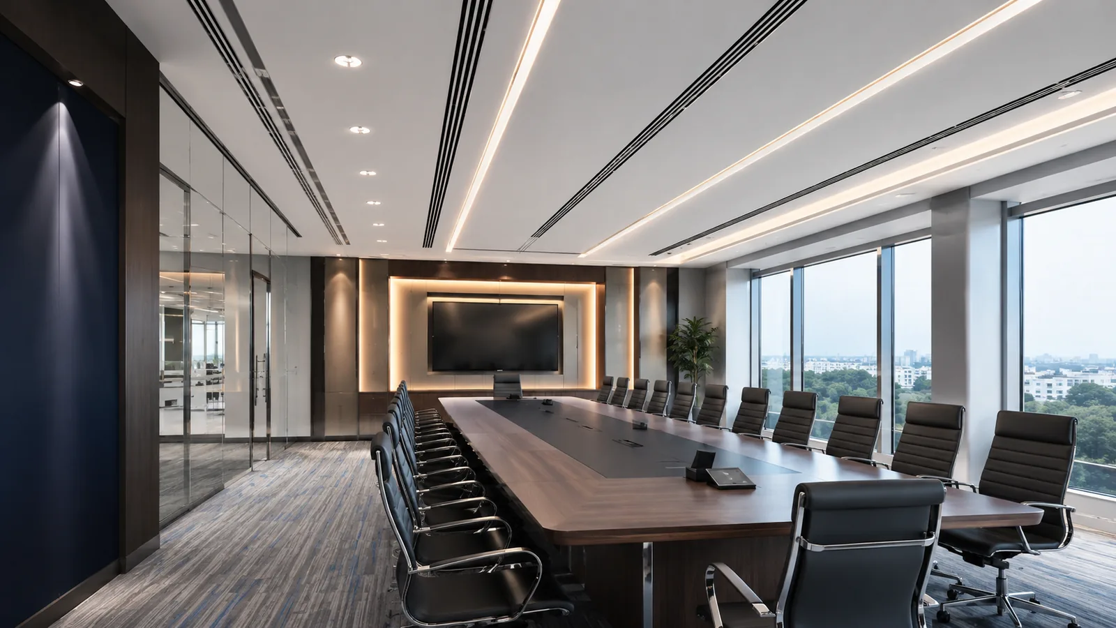 Designer slotted ceiling HVAC